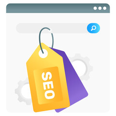 
Gradient vector of seo tag, meta tag vector 
