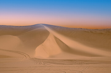 Fototapeta na wymiar Beautiful desert at sunset in Namibia.