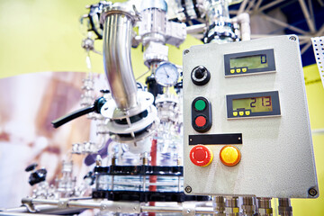 Control panel for chemical reactor