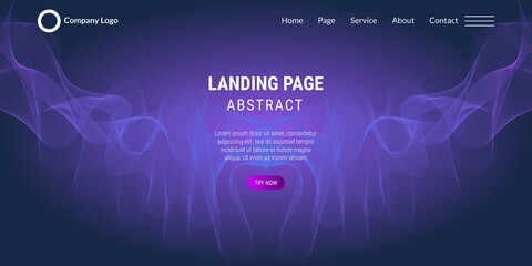 Modern abstract light purple and light blue gradient wavy background. Very useful for landing page, website, poster, etc. Vector Illustration