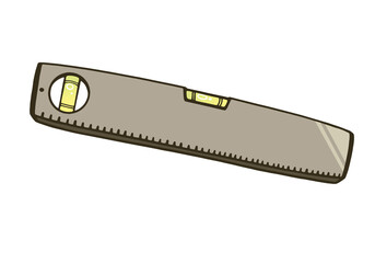 Illustration of a leveler. Vector illustration on white background.