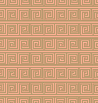 Meander. Simple geometric ornament in the form of a broken line. Seamless pattern