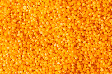 Closeup of yellow raw millet
