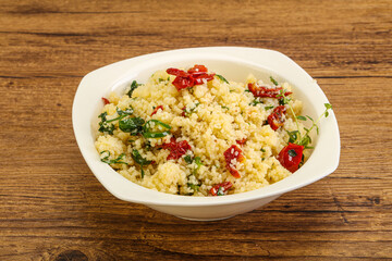 Vegetarian uisine - couscous with vegetables