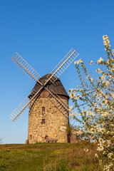 Fototapeta na wymiar Teufelsmühle Thale Warnstedt Turmwindmühle