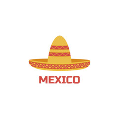 Mexican Sombrero Hat on white background. Mexico. Vector illustration stock