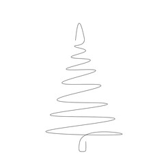 Christmas background with tree silhouette. Vector illustration