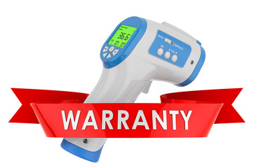 Digital Non-contact IR Infrared Thermometer warranty concept. 3D rendering