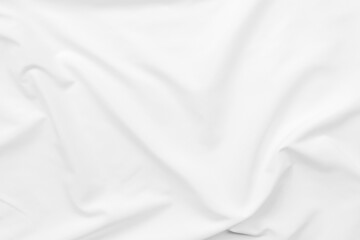 Obraz premium Abstract white fabric texture background. Cloth soft wave. Creases of satin. silk and cotton.