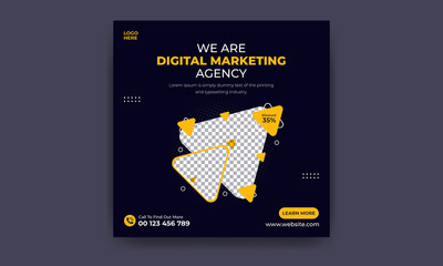 Digital business marketing social media post banner and web banner template