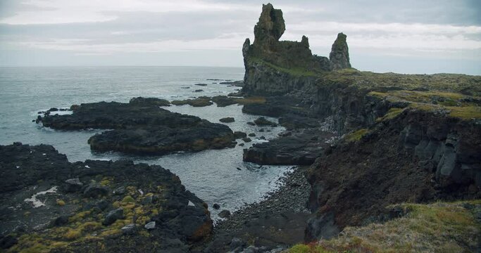 Londrangar Cliffs located in Snaefellsness Peninsula, Iceland