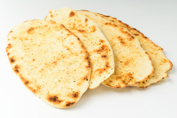 Indian bread on white background