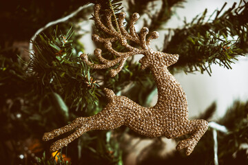 Deer Shaped Christmas Tree Ornament