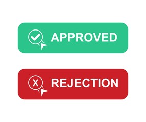 Design icons approved and rejection