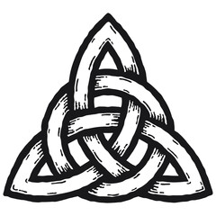 Celtic symbol, trinity knot. Symbol made with Celtic knots to use in designs for St. Patrick's Day.
