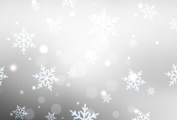 Fototapeta na wymiar Light Gray vector pattern in Christmas style.