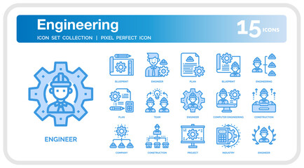 Engineering icons for web design, book, ads, app, project etc.