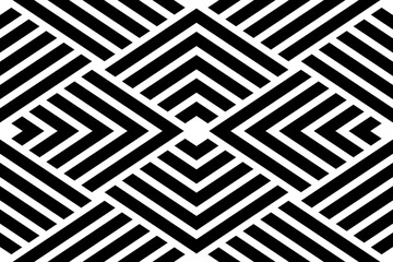 Seamless background for your designs. Modern black and white ornament. Geometric abstract pattern