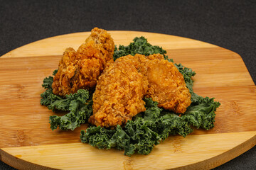 Hot fried crispy chicken wings