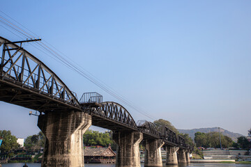 Bridge over the River Kwai.  Kanchanaburi. Thailand