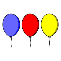 balloons isolated on white background vector illustration