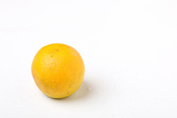 Orange or sweet lemon mosambi fruit on white background