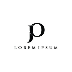 Letter JO luxury logo design vector