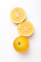 Naklejka na ściany i meble Sweet lime mosambi fruit on white background