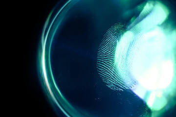 Close up beautiful abstract colored fingerprint on  background texture for design. Macro...