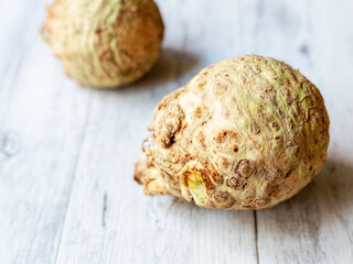 Celery root - celeriac, fresh healthy vegetable