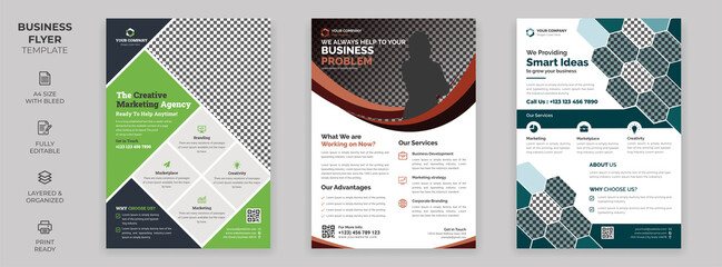 Corporate Business Flyer Template, simple style and modern layout