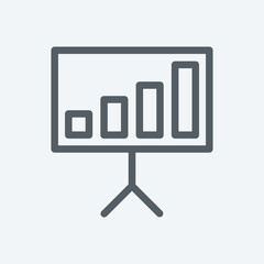 Presentation icon isolated on background. Bar graph symbol modern, simple, vector, icon for website design, mobile app, ui. Vector Illustration
