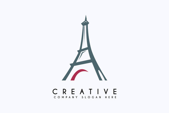 Eiffel tower logo design vector illustration. Eiffel business logos, template design element