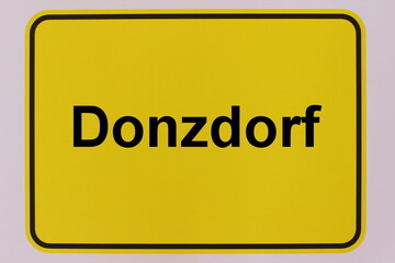 Illustration eines Stadteingangsschildes der Stadt Donzdorf