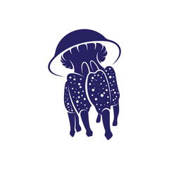 Jellyfish design vector illustration, Creative Jellyfish logo design concepts template, icon symbol