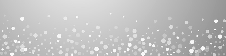 White dots Christmas background. Subtle flying sno