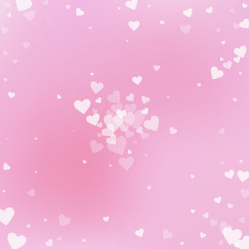 White heart love confettis. Valentine's day explos