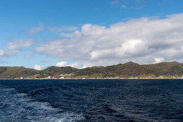 Fototapeta na wymiar 北海道　礼文島の海からの眺望