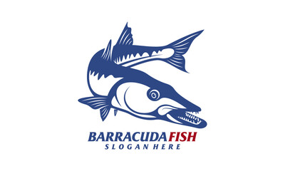 Barracuda fish design vector illustration, Creative Barracuda fish logo design concepts template, icon symbol