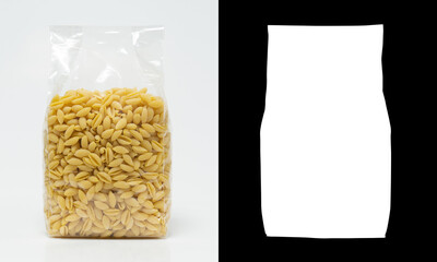 Transparent plastic pasta bag gnocchetti sardi