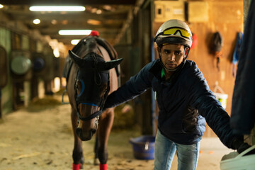 競走馬と飼育員