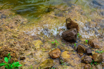 exposure to the waves on the rocks