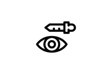 Pharmacy Outline Icon - Eyedropper