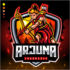 Arjuna of indonesia mascot. esport logo design