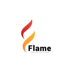 Flame cool heater fire water oil logo icon vector template.