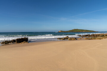 view of the beach at Ilha do Pessegueiro on the Alentejo Coast of Portugal