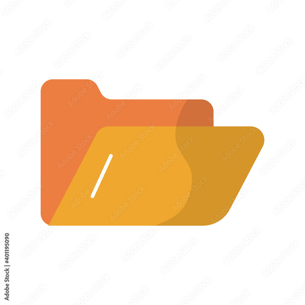 Poster folder data file flat style icon