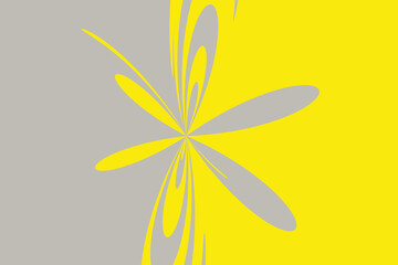 Fototapeta na wymiar Abstract grey and yellow with centre flower shape