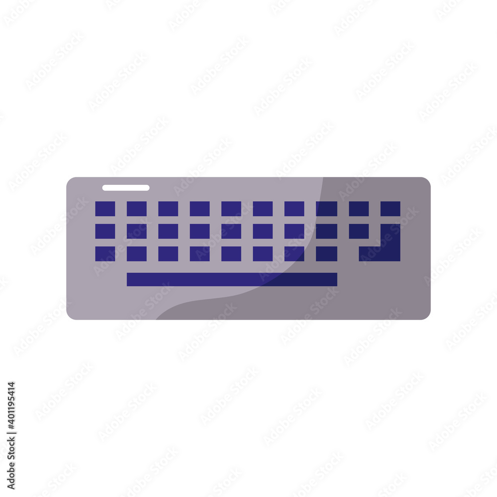 Poster computer keyboard flat style icon