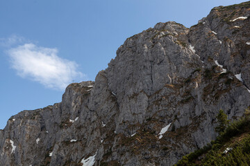 Mountain range Benediktenwand in Bavaria, Germany